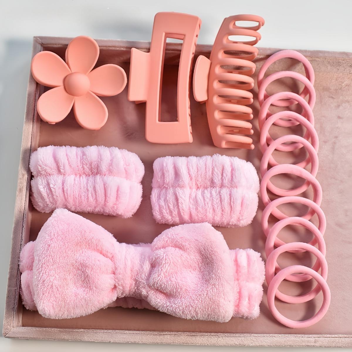 Tie Clip Set - 16-piece Hair Accessory Set, Bow Headbands,