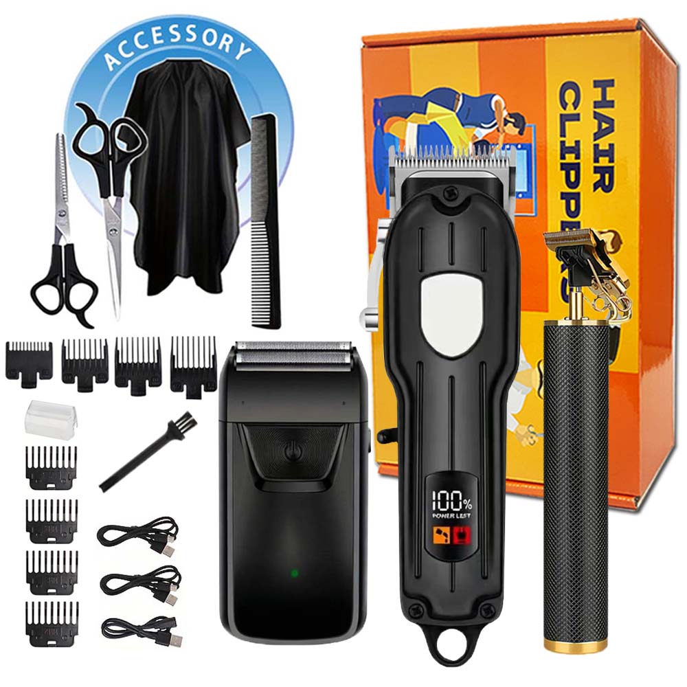 Men'S Accessories Display - Professional Hair Clipper Set with LCD