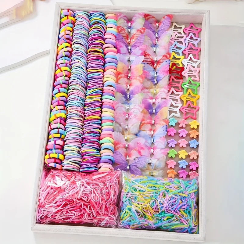 Tie Clip Set - 941Pcs Cute Colorful Girls Hair Accessories