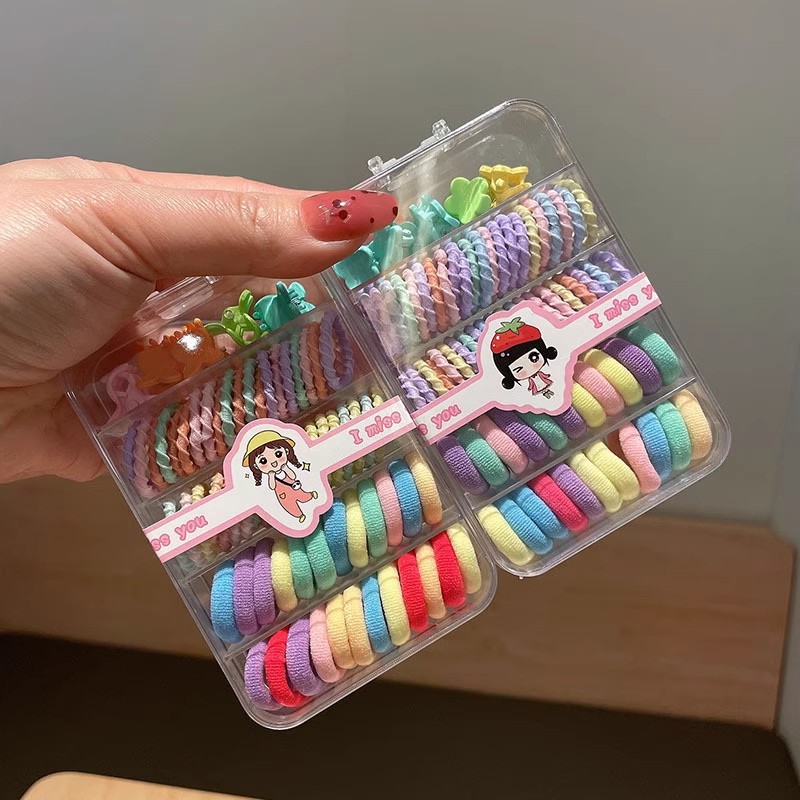 Tie Clip Set - 1 Set Kids Colorful Elastic Hair