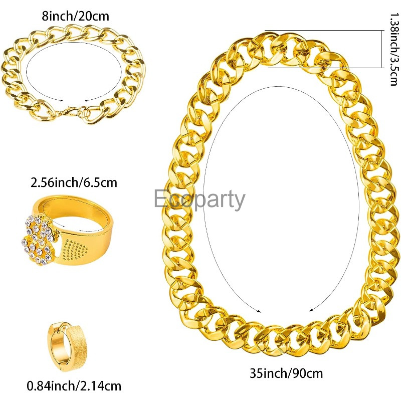 80s 90s Hip Hop Costume Access - Men'S Accessories In The 80S ulasan dan harga