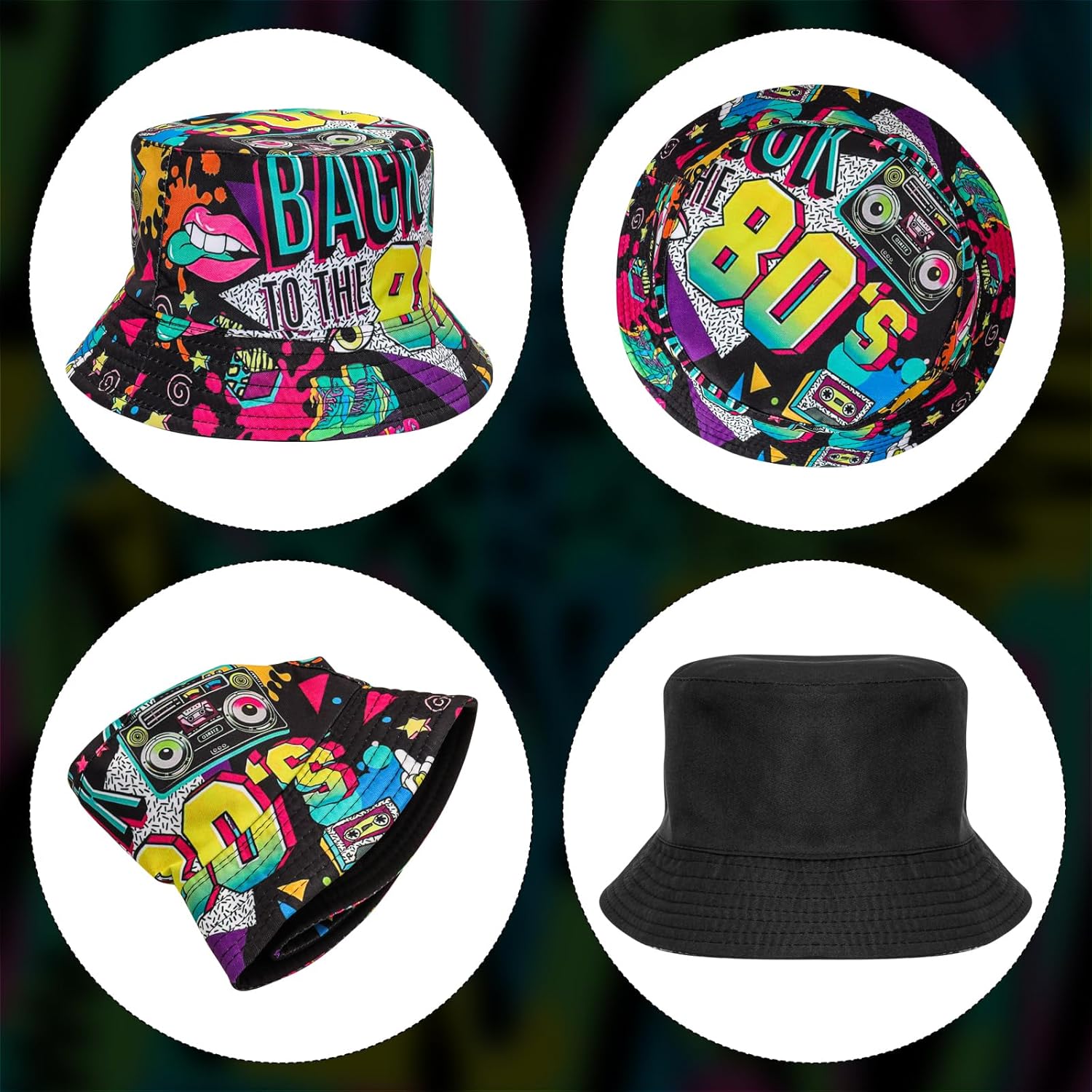 Fashion 80s 90s Bucket-Hat Fis - Men'S Accessories In The 80S ulasan dan harga