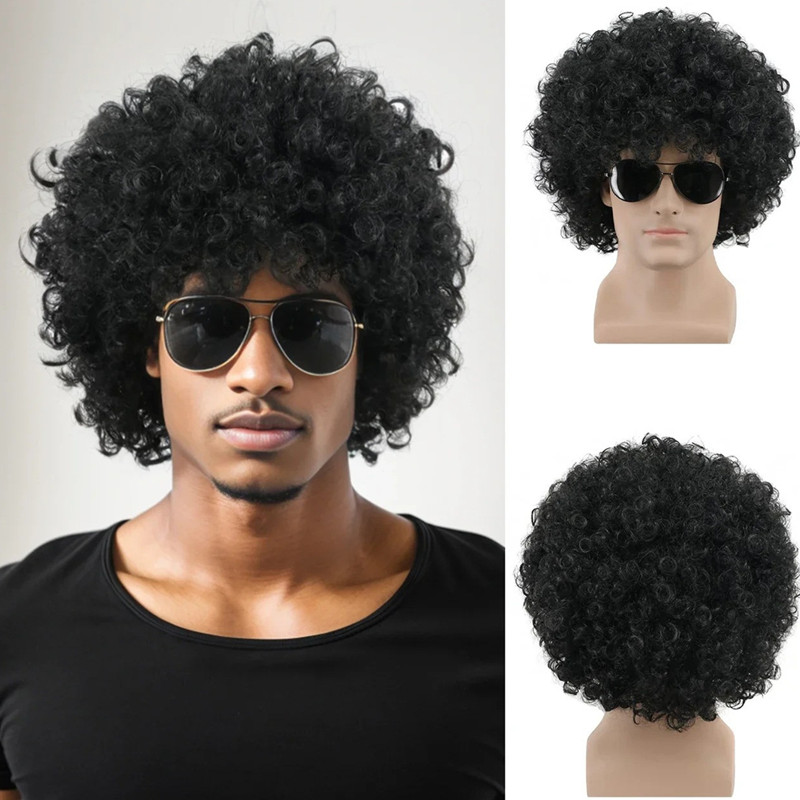 Unisex Big Curly Afro Wig - 3  - Men'S Accessories In The 80S ulasan dan harga