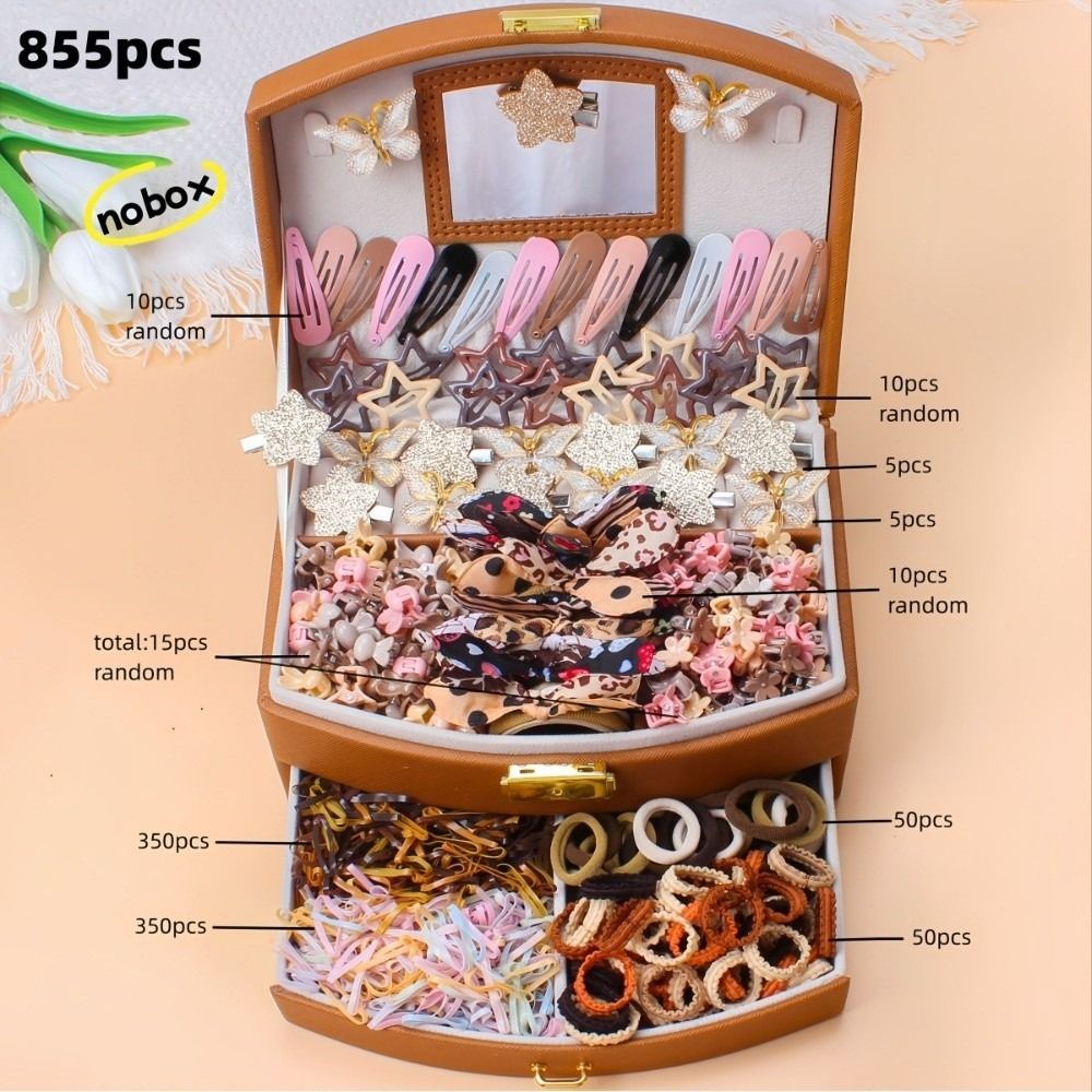 New Elastic Girls Hair Accesso - Tie Clip Set ulasan dan harga