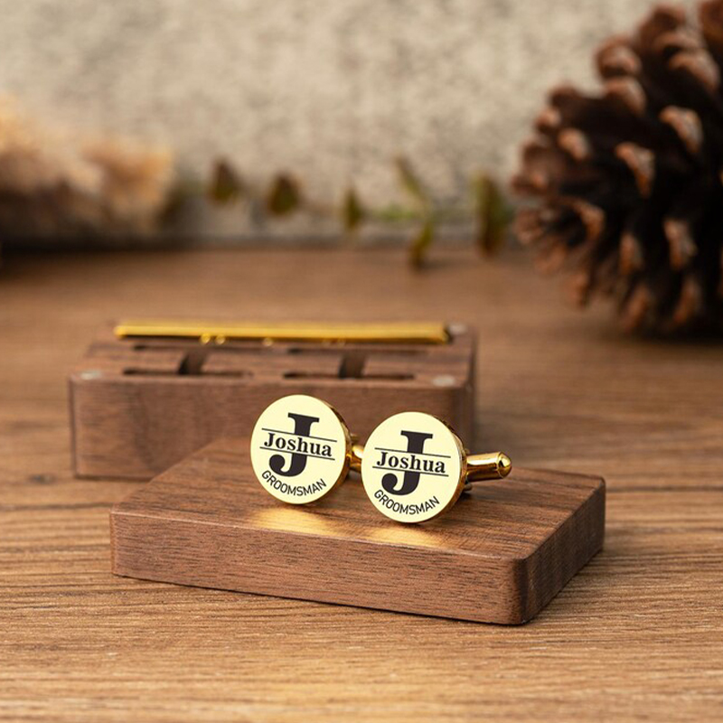 Personalized Groomsmen Cufflin - Tie Clip Set ulasan dan harga