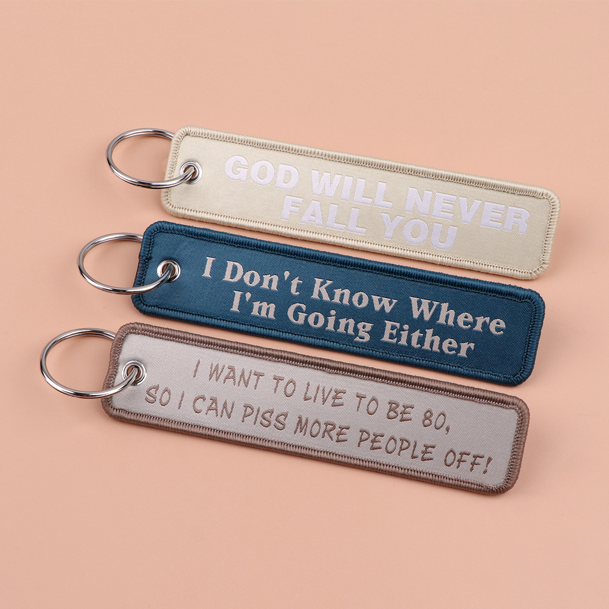 Vintage Quote Embroidered Keyc - Men'S Accessories Quotes ulasan dan harga
