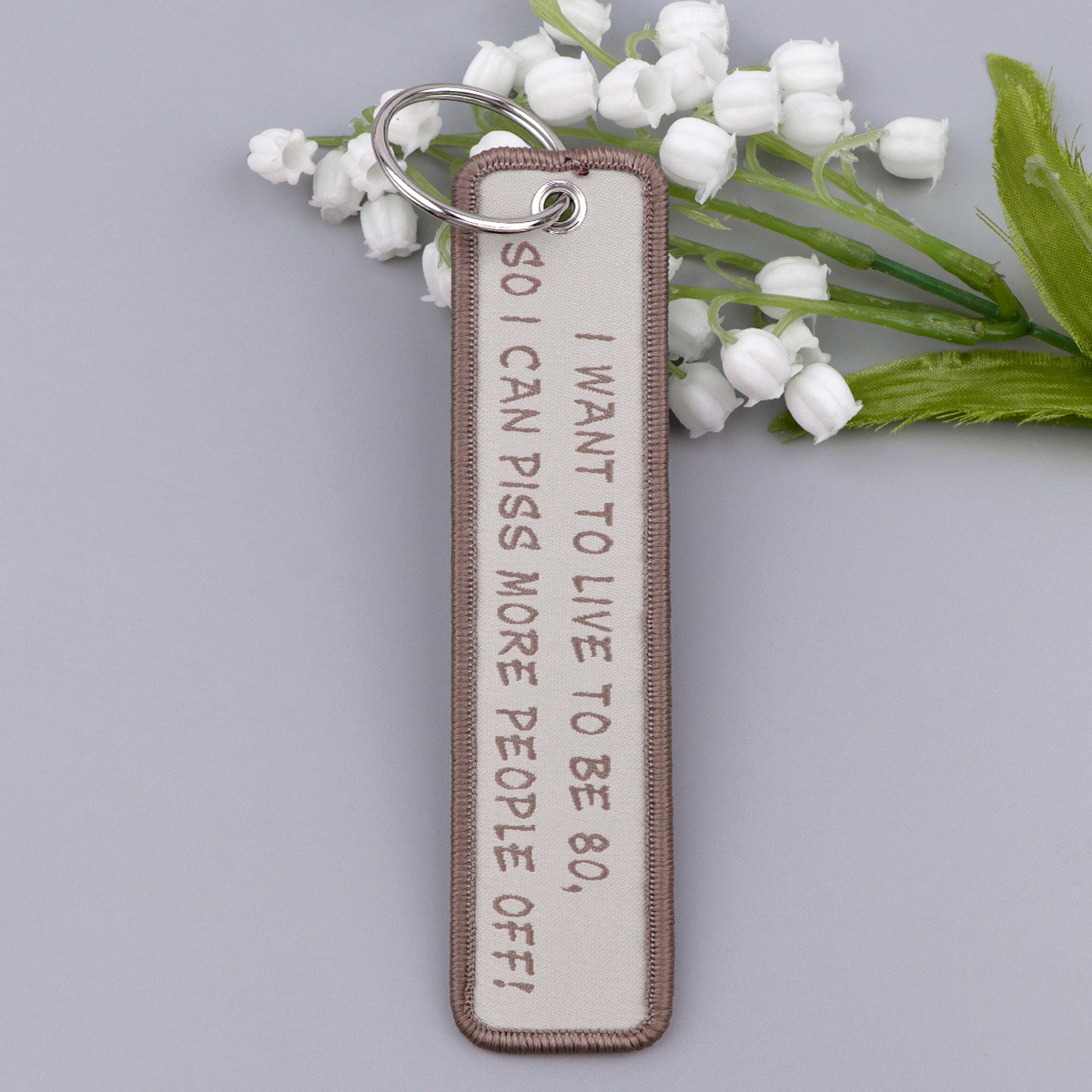 Vintage Quote Embroidered Keyc - Men'S Accessories Quotes ulasan dan harga