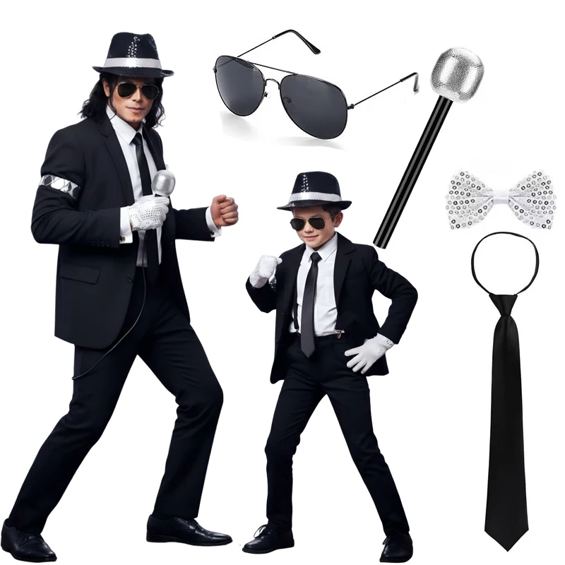 Boys Men 80s Disco Costume Mic - Men'S Accessories In The 80S ulasan dan harga