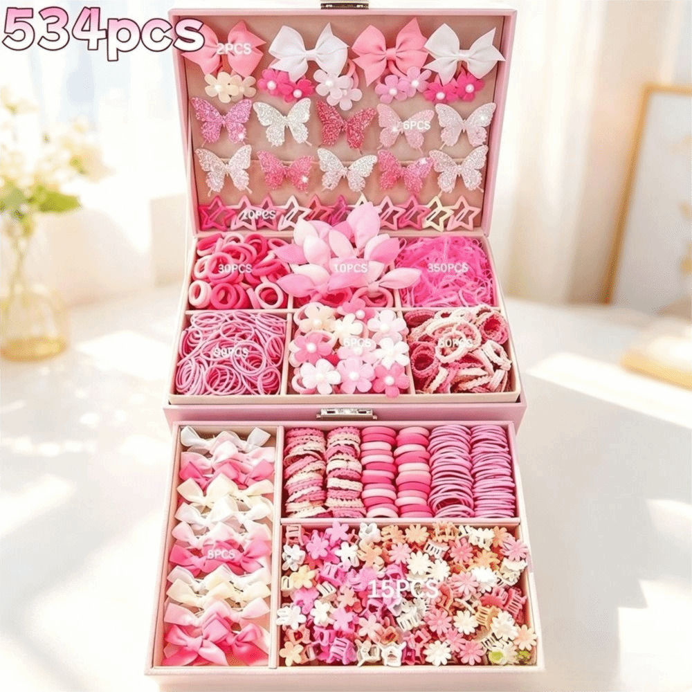 New Elastic Girls Hair Accesso - Tie Clip Set ulasan dan harga