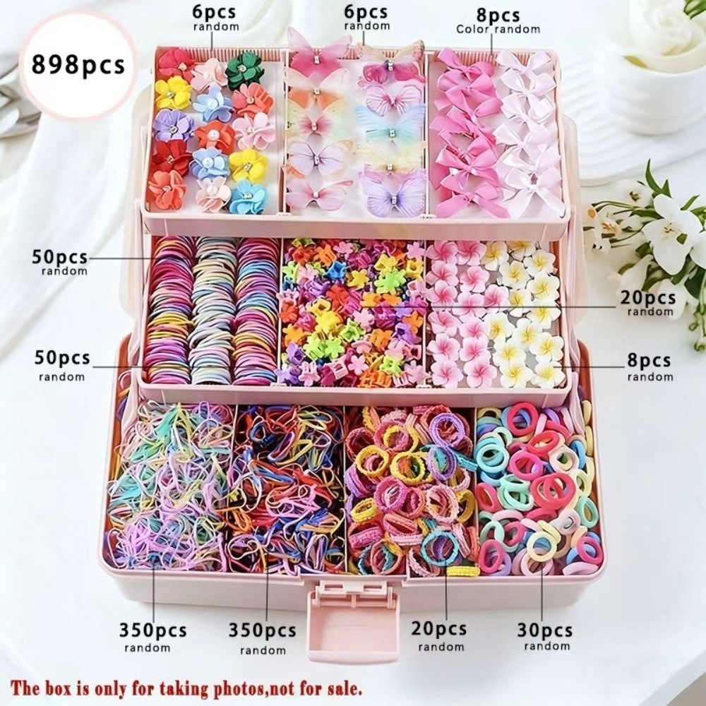 New Elastic Girls Hair Accesso - Tie Clip Set ulasan dan harga