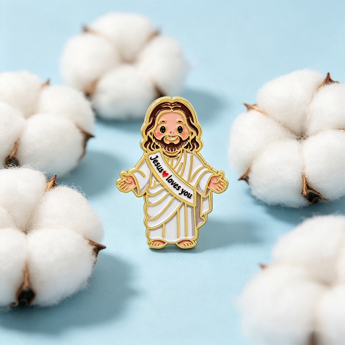 Jesus Loves You Quote Enamel P - Men'S Accessories Quotes ulasan dan harga