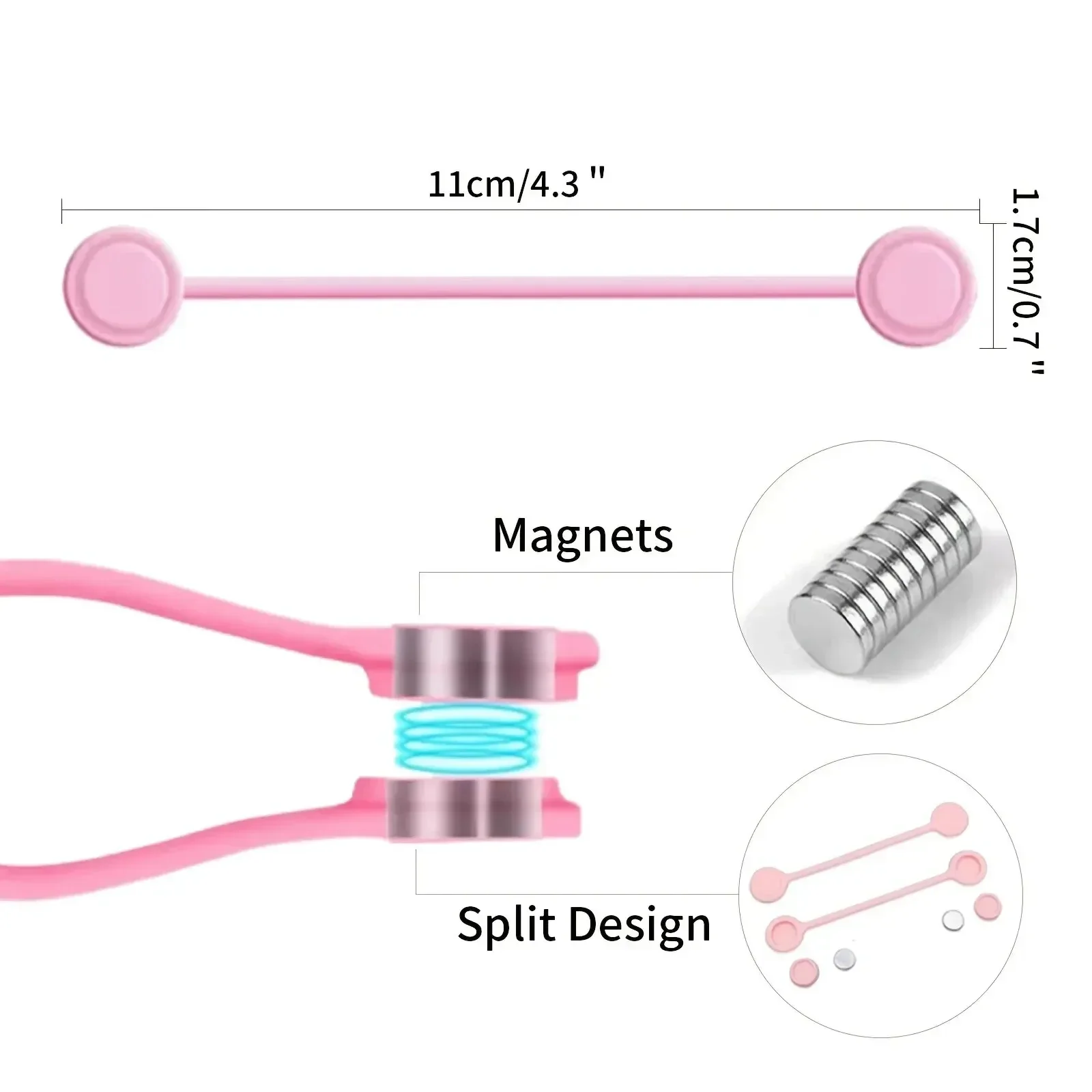 5/3/1PCS Silicone Magnetic Cab - Tie Clip Set ulasan dan harga