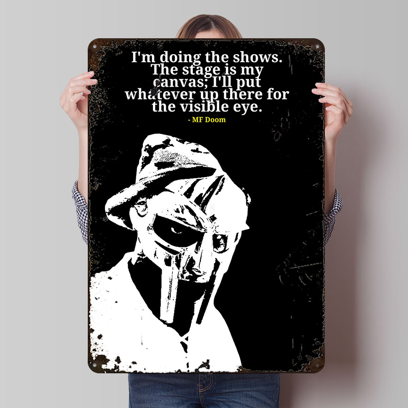 MF Doom Quote Metal Poster Cus - Men'S Accessories Quotes ulasan dan harga