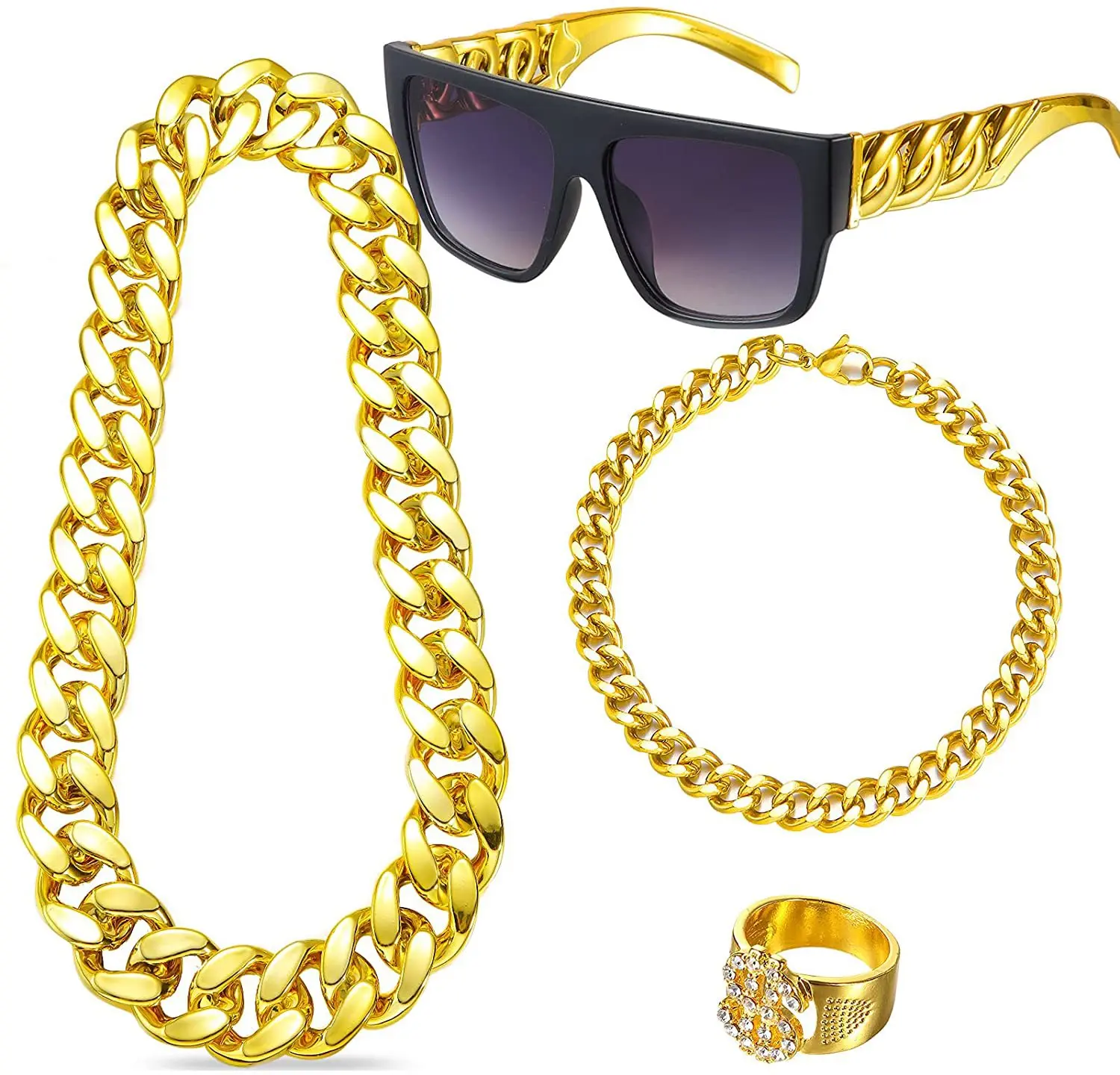 80s 90s Hip Hop Costumes Outfi - Men'S Accessories In The 80S ulasan dan harga
