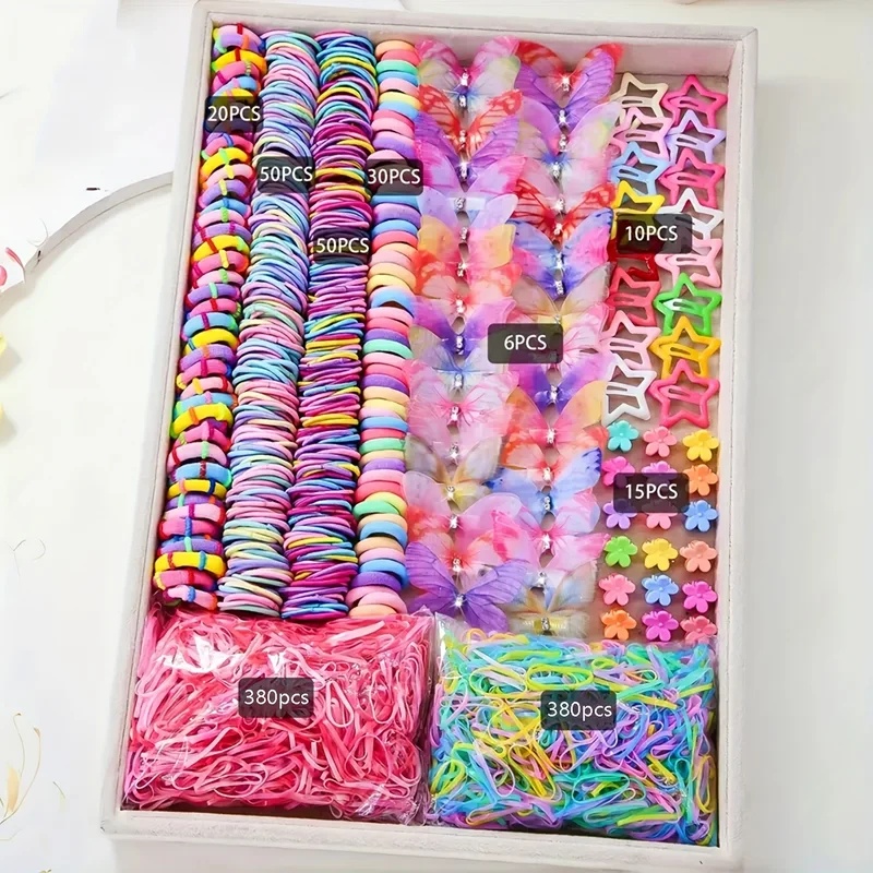 941Pcs Cute Colorful Girls Hai - Tie Clip Set ulasan dan harga