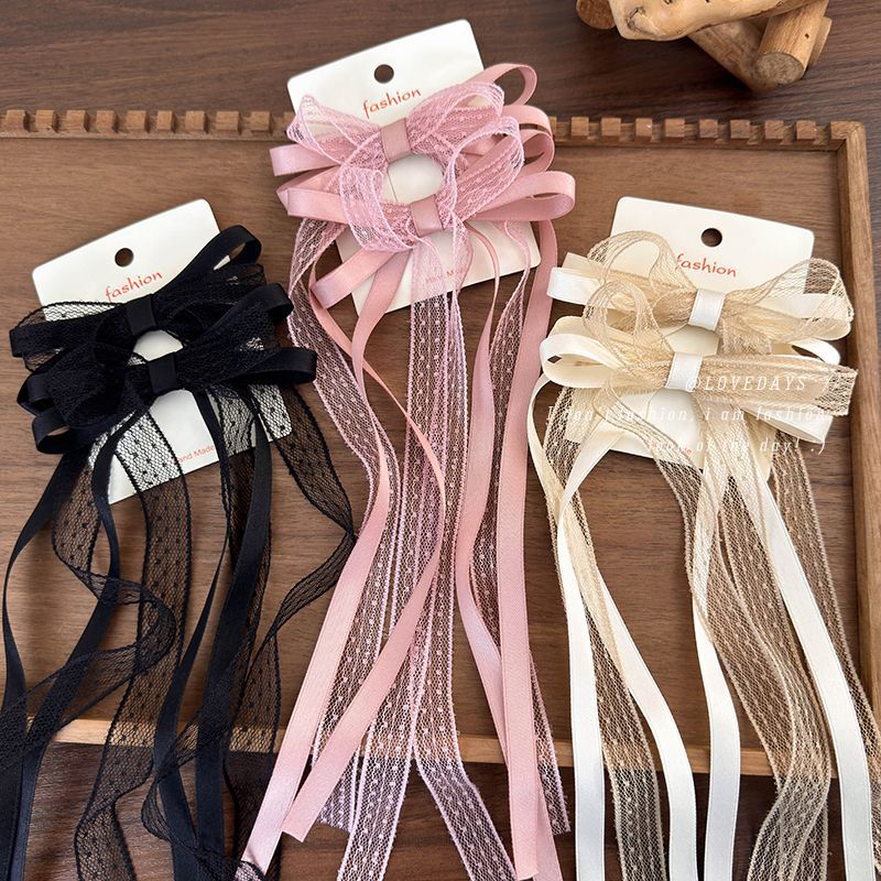 2Pcs/Set Lace Satin Ribbon Bow - Tie Clip Set ulasan dan harga