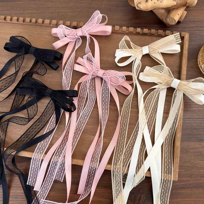 2Pcs/Set Lace Satin Ribbon Bow - Tie Clip Set ulasan dan harga