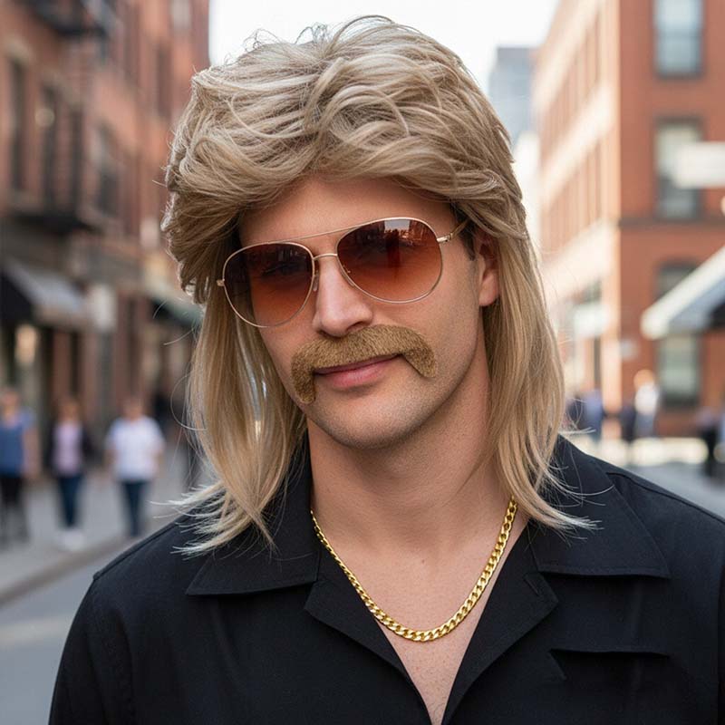 80s Disco Synthetic Wig Set Go - Men'S Accessories In The 80S ulasan dan harga
