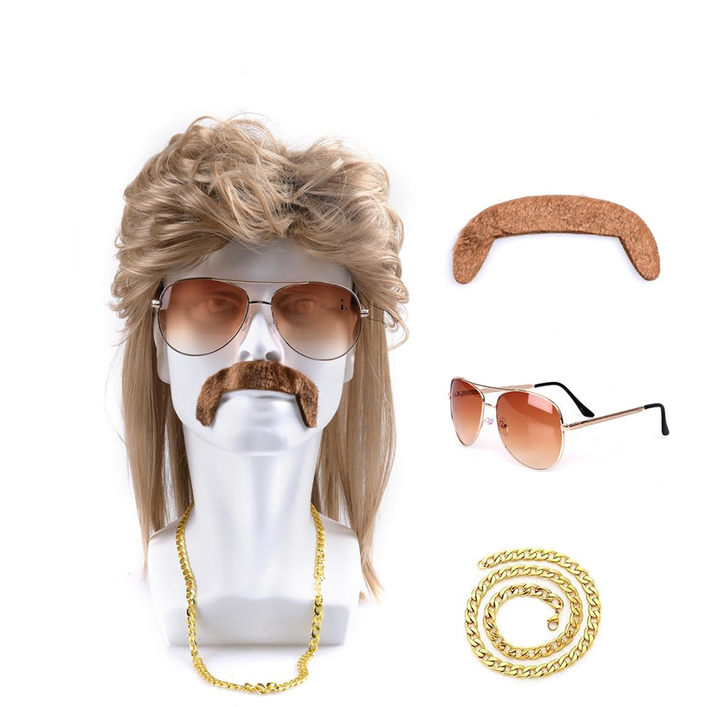 80s Disco Synthetic Wig Set Go - Men'S Accessories In The 80S ulasan dan harga