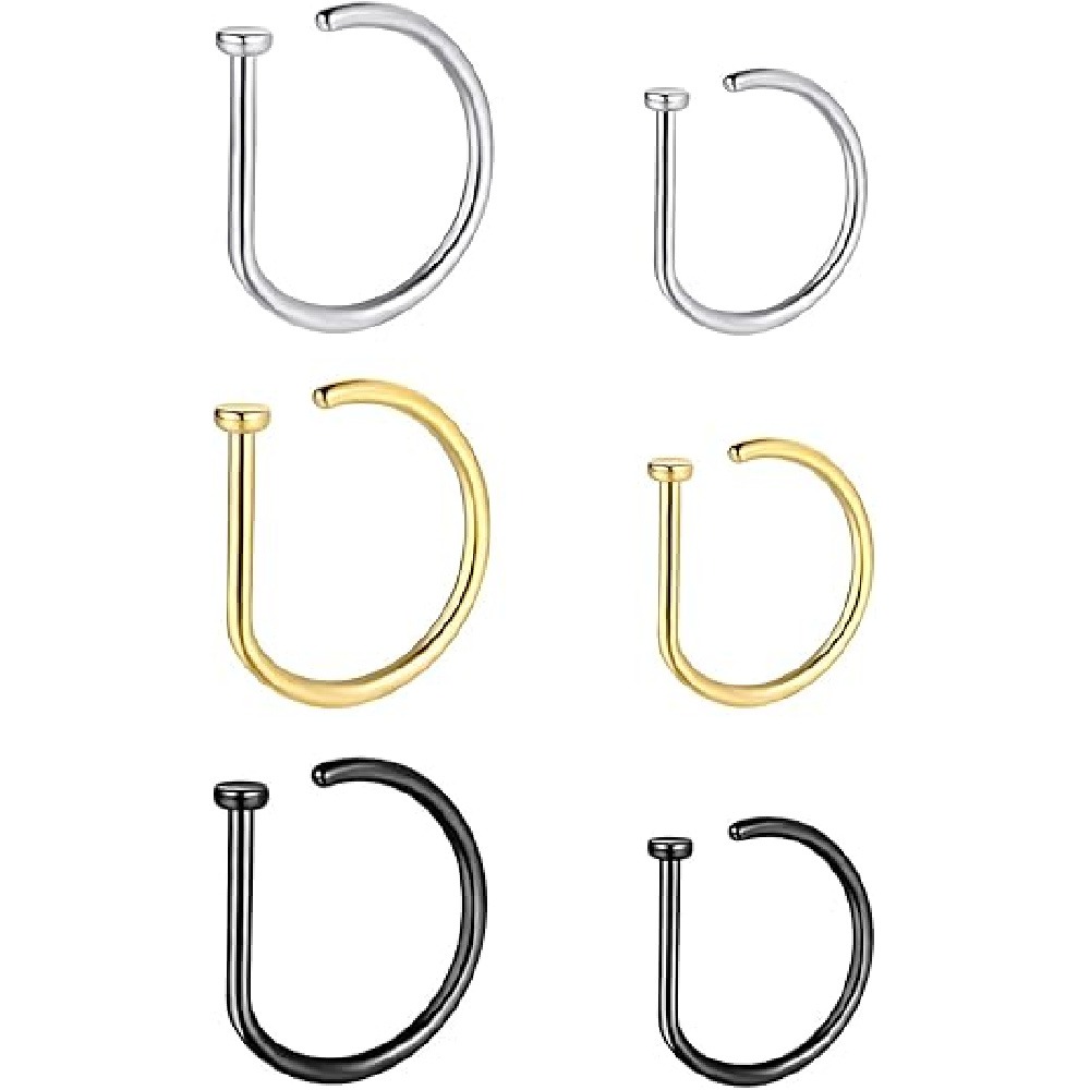 4 Pack Non Piercing D-Shaped N - Men Accessories Combo ulasan dan harga