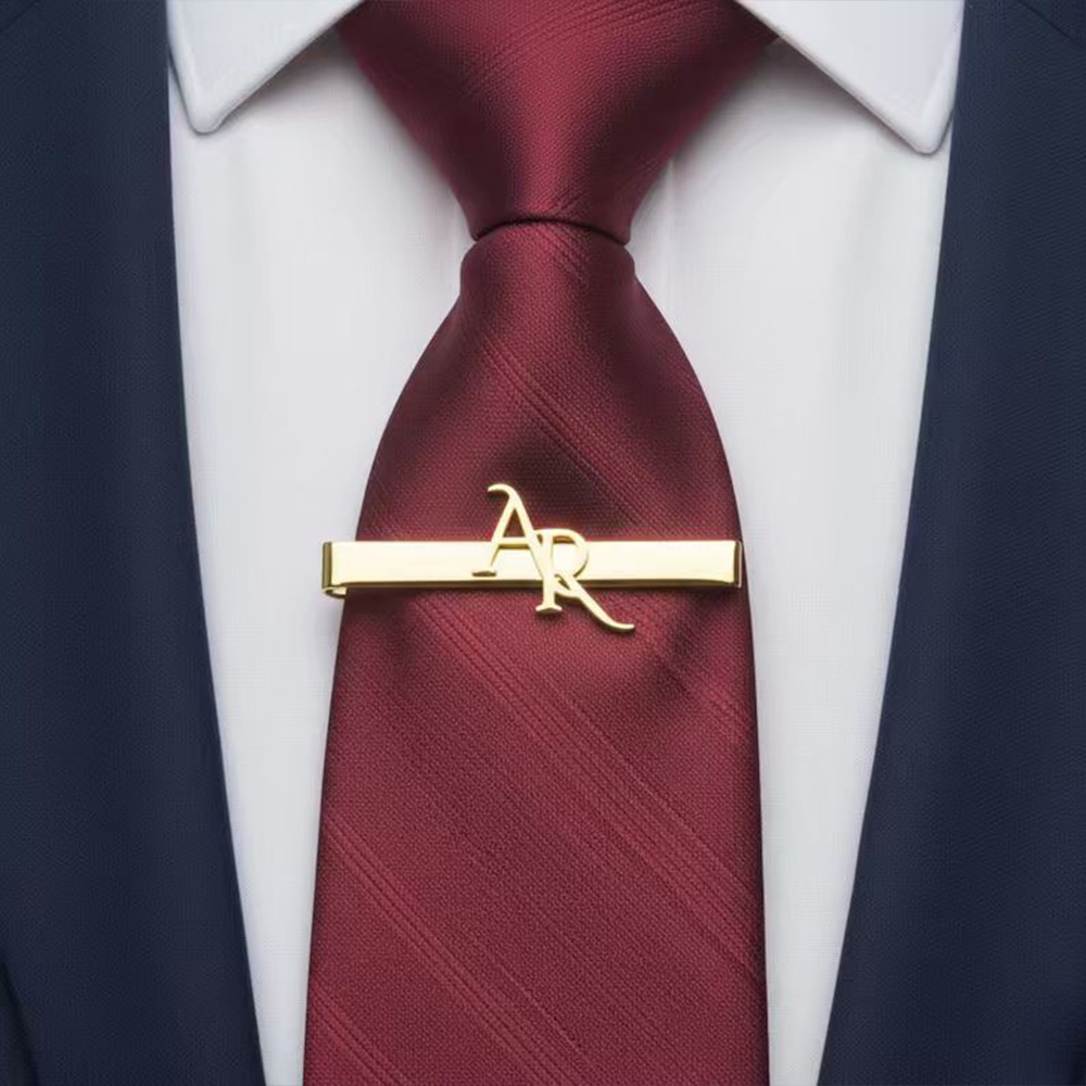 Customized Initial Stainless S - Tie Clip Set ulasan dan harga