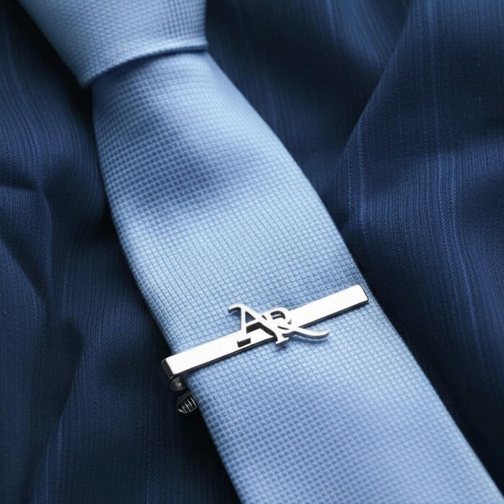 Customized Initial Stainless S - Tie Clip Set ulasan dan harga