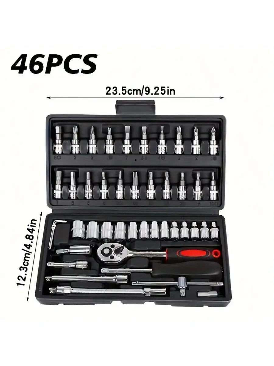 46 Piece 1/4 Inch Drive Socket - Men Accessories Combo ulasan dan harga