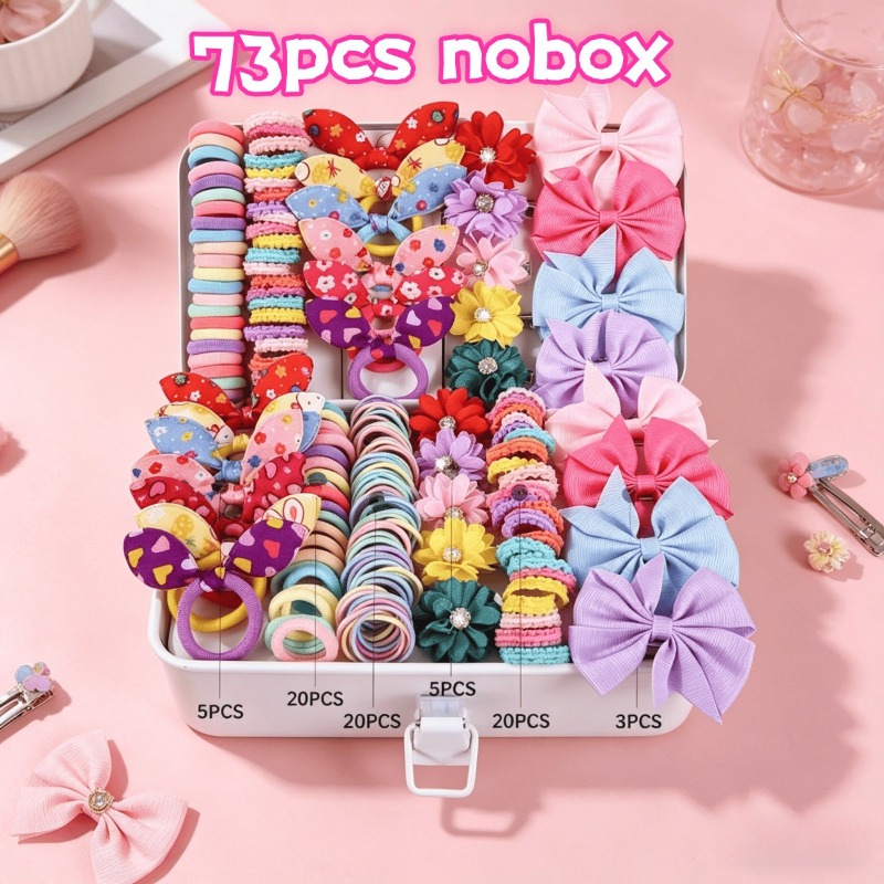 73PCS   New Fabric Girls Hair  - Tie Clip Set ulasan dan harga