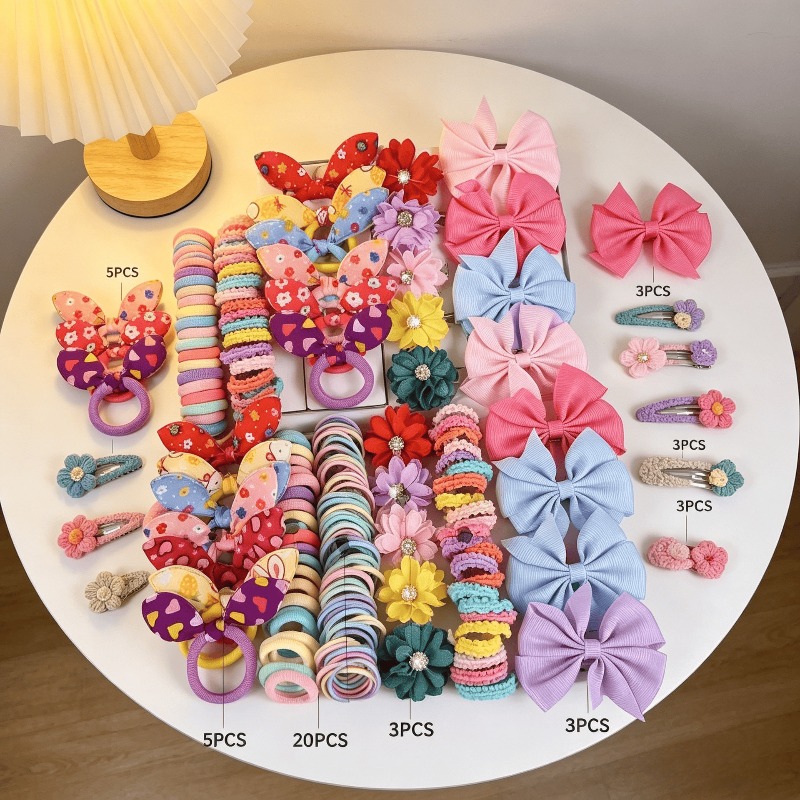 73PCS   New Fabric Girls Hair  - Tie Clip Set ulasan dan harga