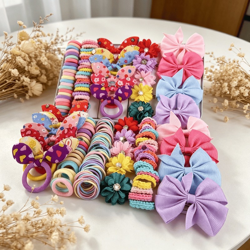 73PCS   New Fabric Girls Hair  - Tie Clip Set ulasan dan harga