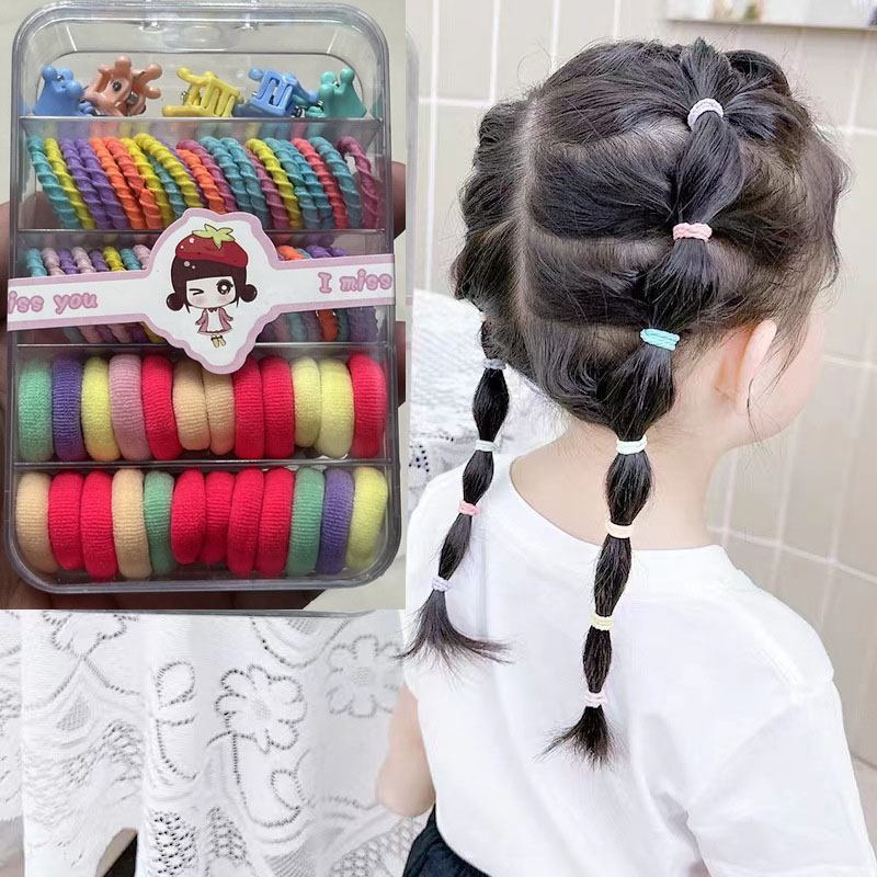 1 Set Kids Colorful Elastic Ha - Tie Clip Set ulasan dan harga