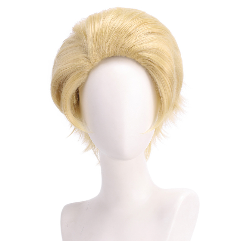 men golden short hair costumes - Men'S Accessories For Christmas ulasan dan harga