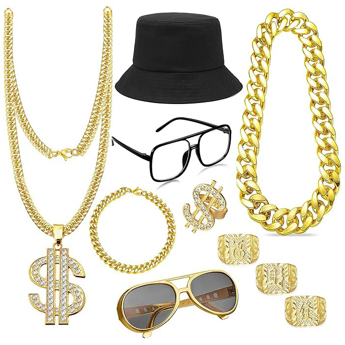 80s 90s Hip Hop Costume Access - Men'S Accessories In The 80S ulasan dan harga
