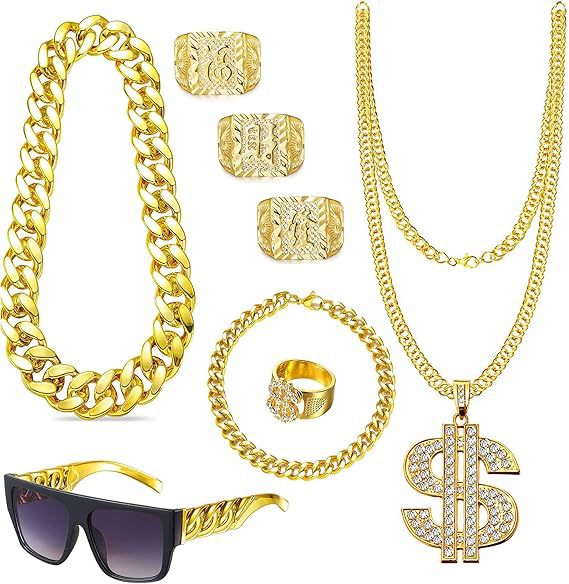 80s 90s Hip Hop Costume Access - Men'S Accessories In The 80S ulasan dan harga